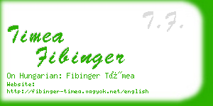 timea fibinger business card